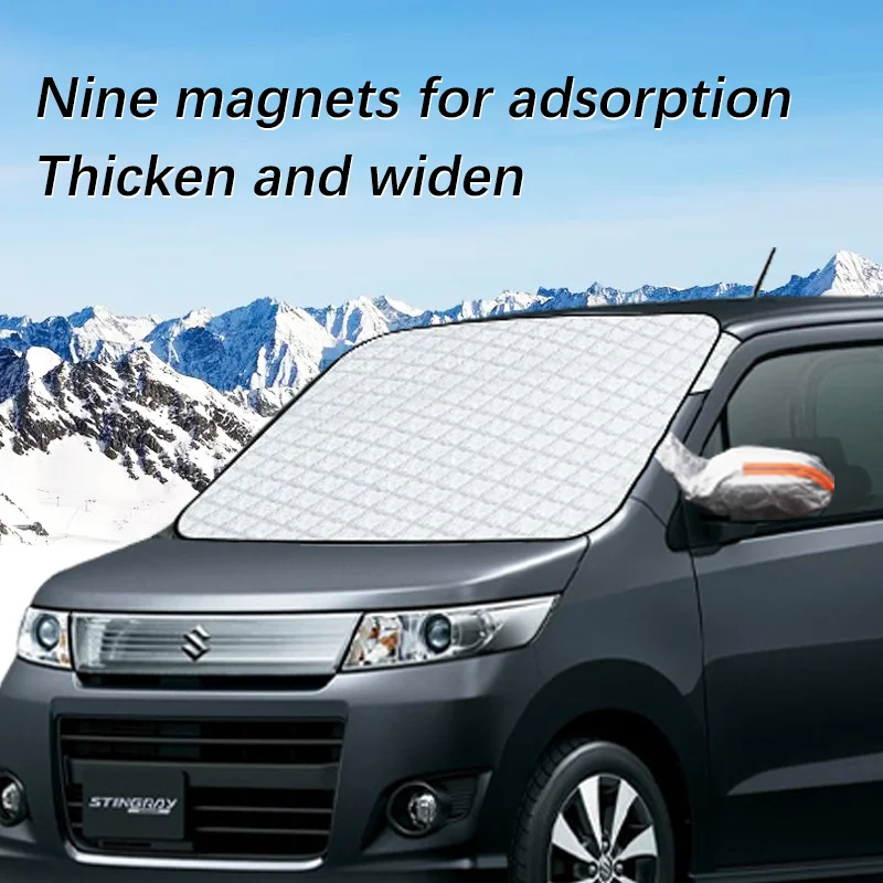 Car Windshield Cover Magnet Winter Window Snow Shield Anti Frost Auto Front Window Snow Cover For Suzuki Wagon R