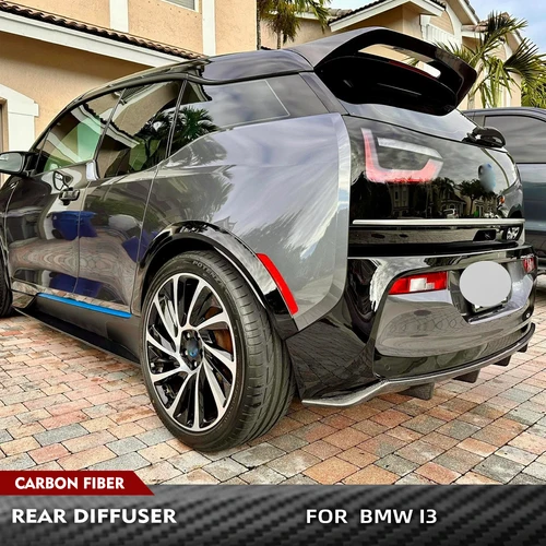 Bmw i3 i3s ハッチバック 2018-2020 車のリアバンパーあごスポイラーエプロンリアボディキット炭素繊維/FRP 車のリアバンパーディフューザー