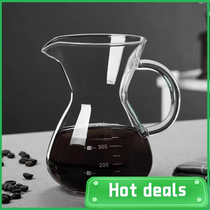 Кастрюли для эспрессо LUDA с фильтром, устойчивый к высоким температурам, кофейный сервер с градуированной шкалой, 600 мл