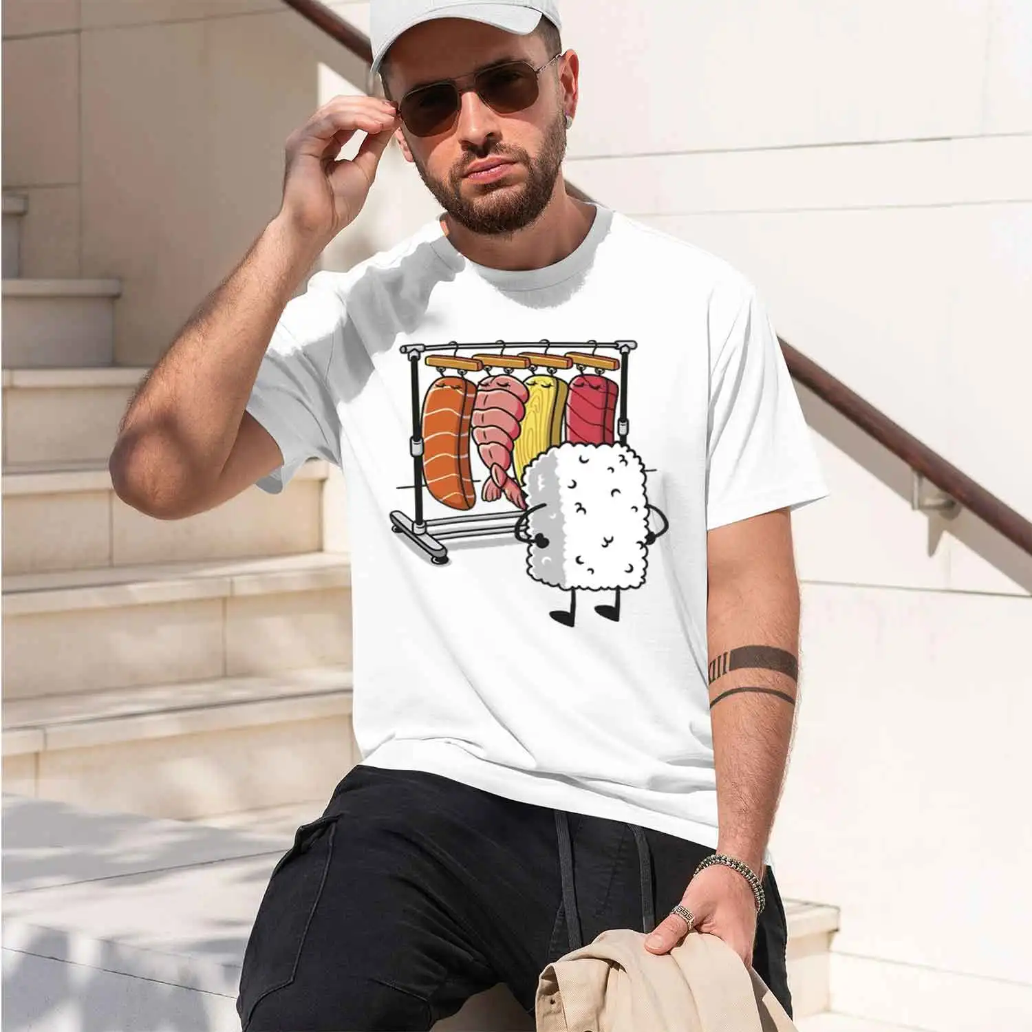 Sushi Warobe T Shirt Women Men Funny High Quty T-shirt Grh T Shirts Loose Short-sve Pritned Tshirt Man Tops 2026 New Model Men’s