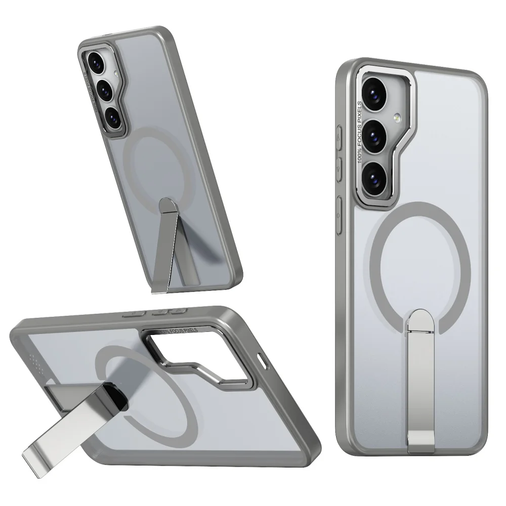 Luxuriöse MagSafe Kabellose Magnetische Ladestation Hülle für Samsung S26 S25 S24 S23 Ultra Plus S24 FE Edge Halter Transparente Abdeckung 3