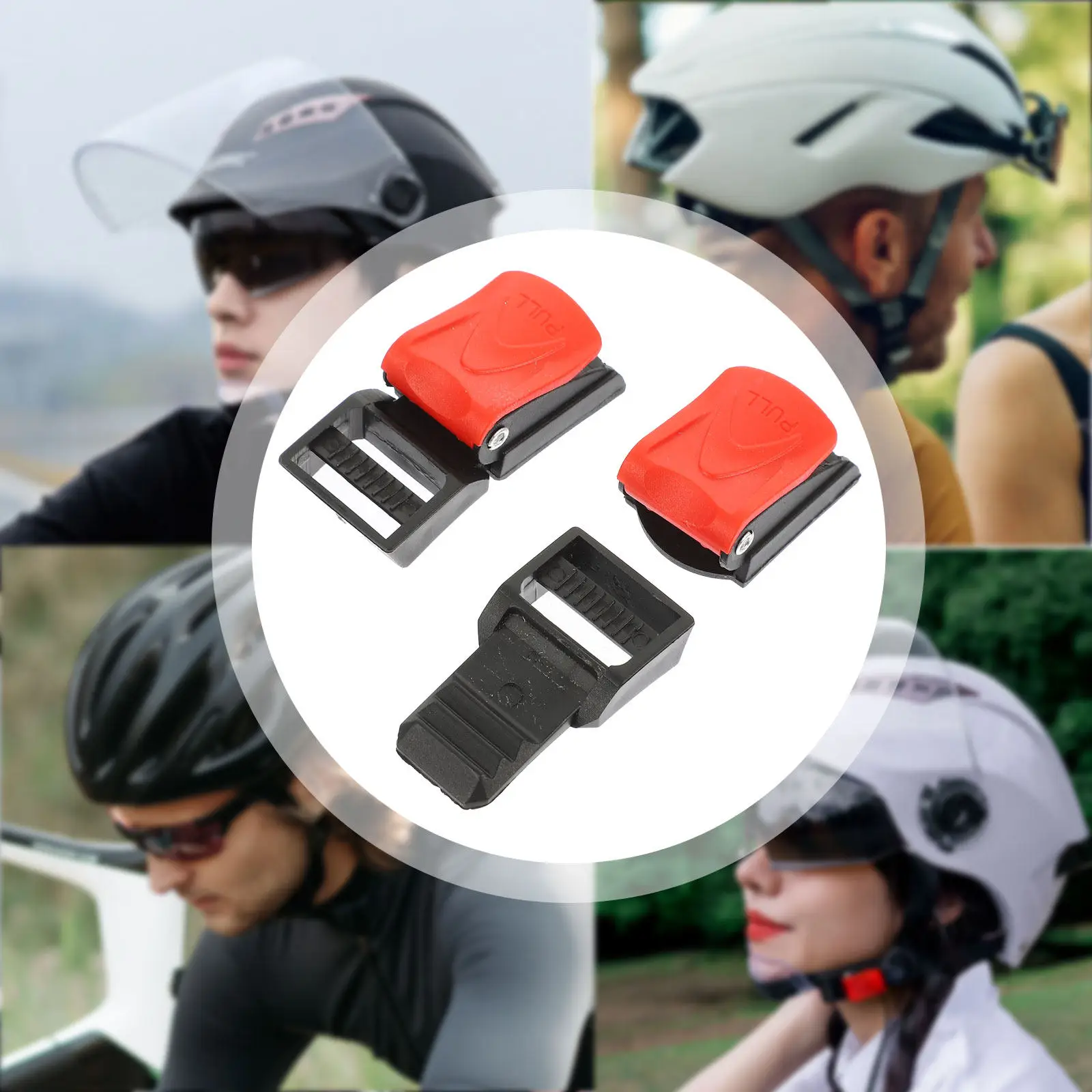 10Pcs Motorcycle Safety Buckles ABS Iron Quick Release Buckle Chip Strap Replacement Chin Strap Buckles Accessories