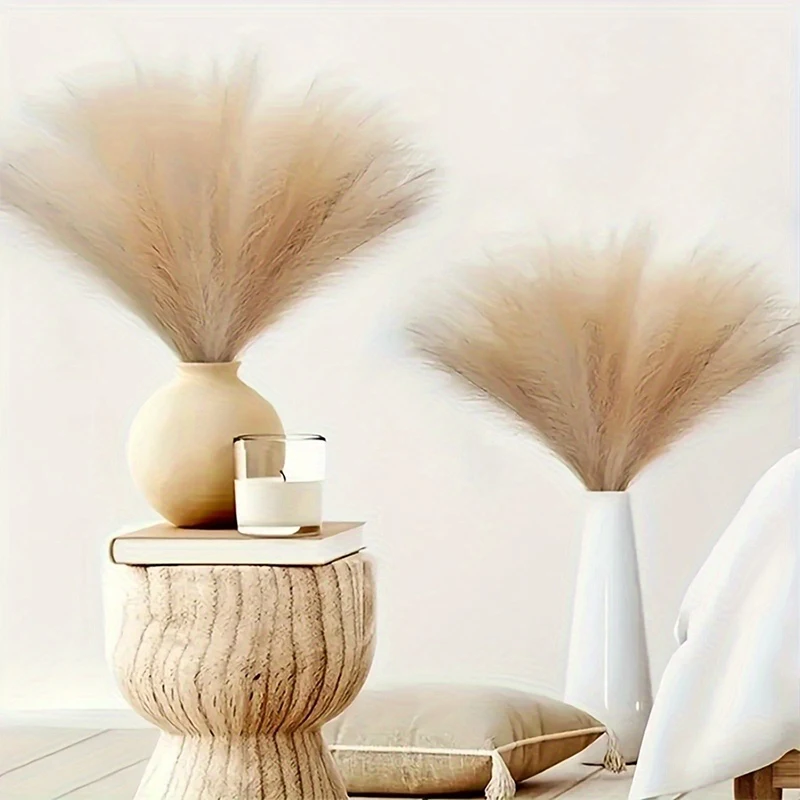 10/15pcs Artificial Pampas Grass Flower Bouquet For Home Wedding Decoration DIY Party Bedroom Fake Plant Flowers Vase Decor Reed