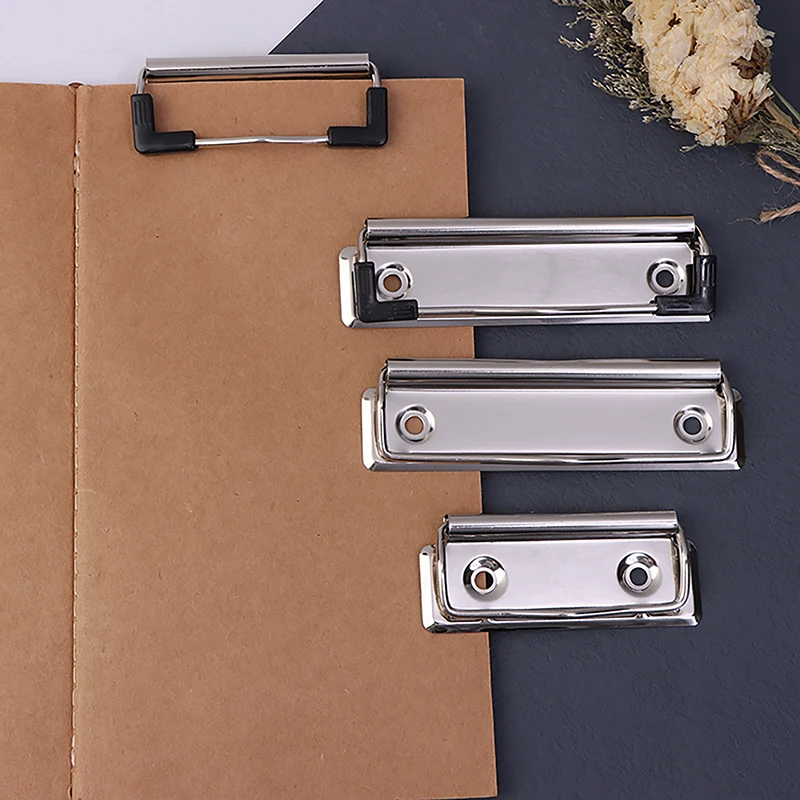 10 Pcs Clipboard Clips Attachable Metal Clips Spring Loaded Binder Clips Office Binders School Stationery