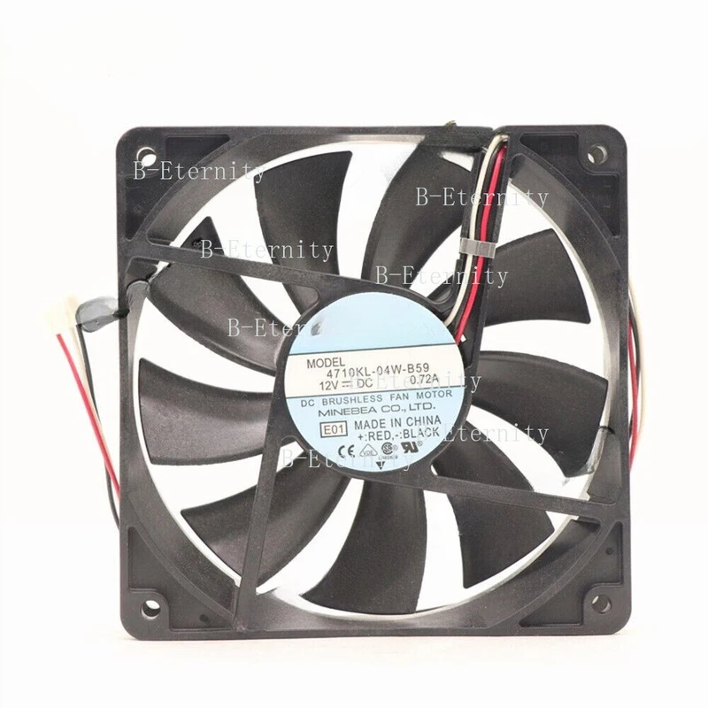 

A+For NMB-MAT 4710KL-04W-B59 DC 12V 0.72A 120*120*25mm Cabinet cooling fan 3pin