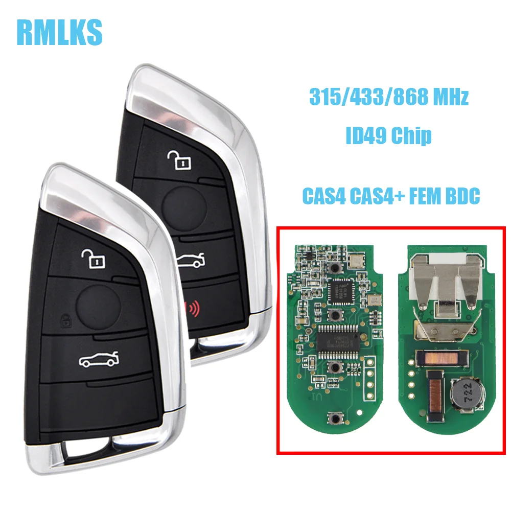 

Car Remote Key For BMW 1 3 5 6 7 Series X5 X6 X7 2011-2017 CAS4 CAS4+ FEM F System 315/433/868Mhz ID49 Promixity Keyless