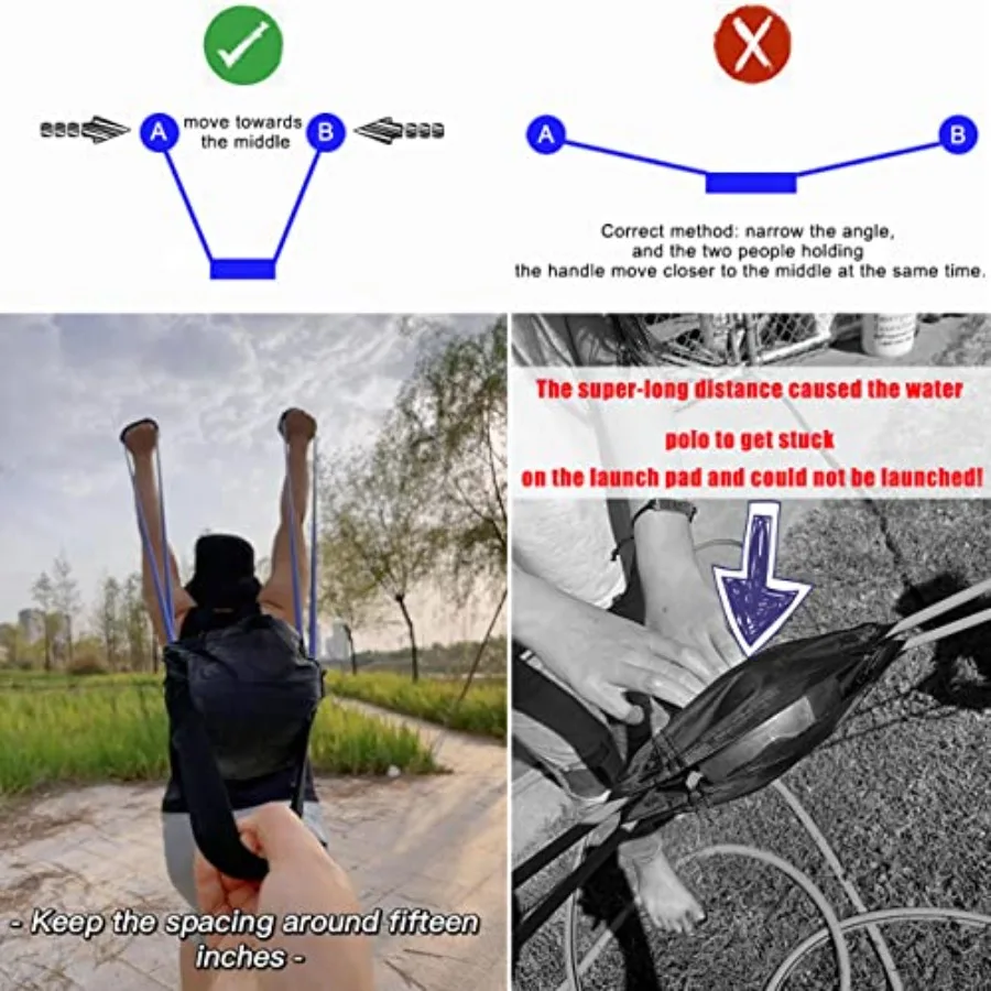 Water Balloon Launcher; 4PCS water balloon slingshot- Beast 500-yard Waters Balloon Slingshot/Cannon/Launcher Blue-4