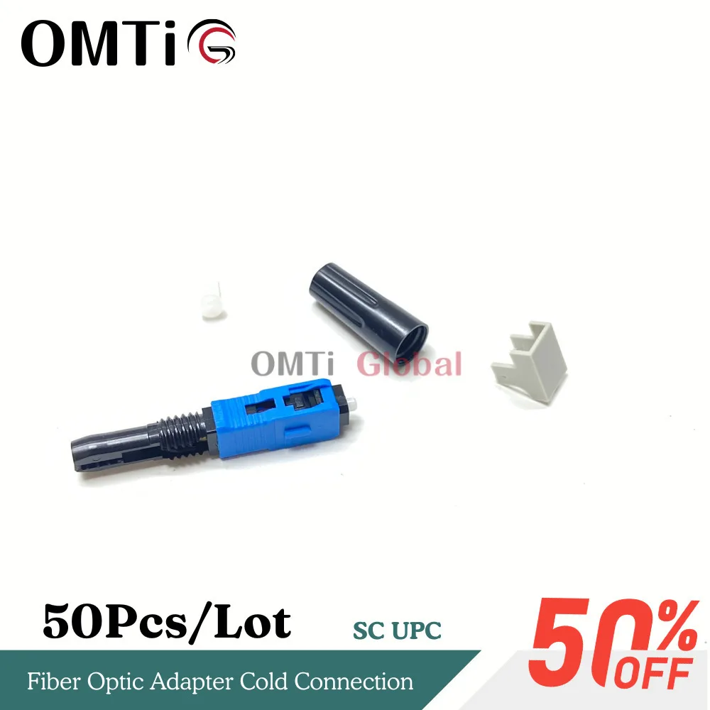 50PCS UPC Pre-Bur FTTH Quick Assembly Optical SC Fiber Optic Fast Connector