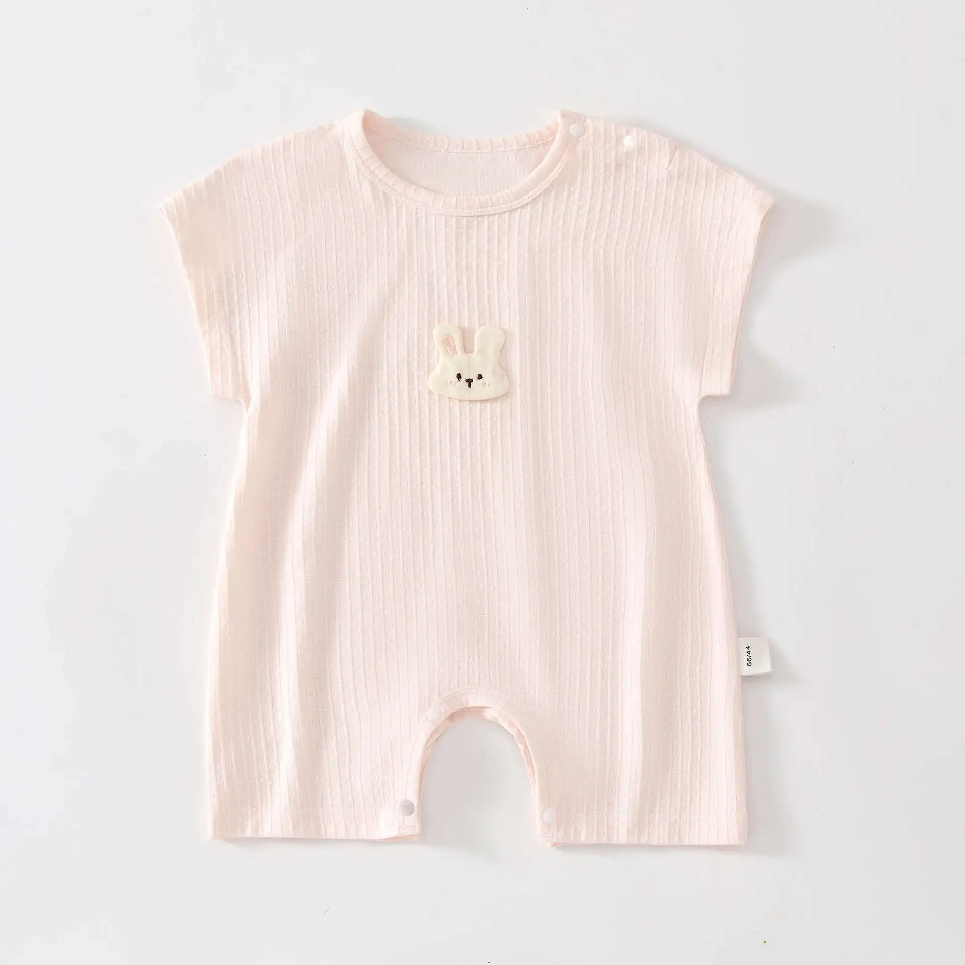 0-18M Summer Short-Sleeve One-Piece Onesies for Baby Boys and Girls 100% Cotton Breathable Newborn Crawler and Sleepwear