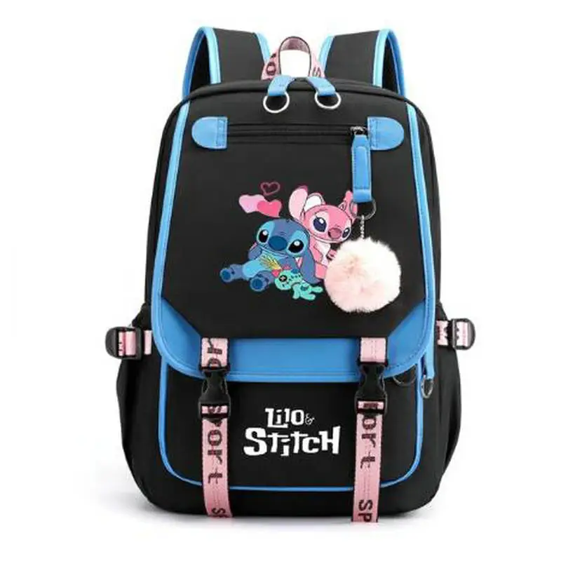 Lilo Stitch Impresso Mochila, Mochila Estudante, Adolescentes Bookbag, Mochila Esporte para Menino e Menina, Bagpack Laptop, Adolescentes Viagem Schoolbag