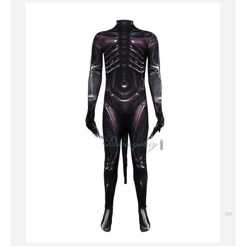 

CyAlien Xenomorph 3D Printed Bodysuit Costumes - Scary Alien Romulus Outfits Mask Horror Film Cosplay Kids & Adults Halloween