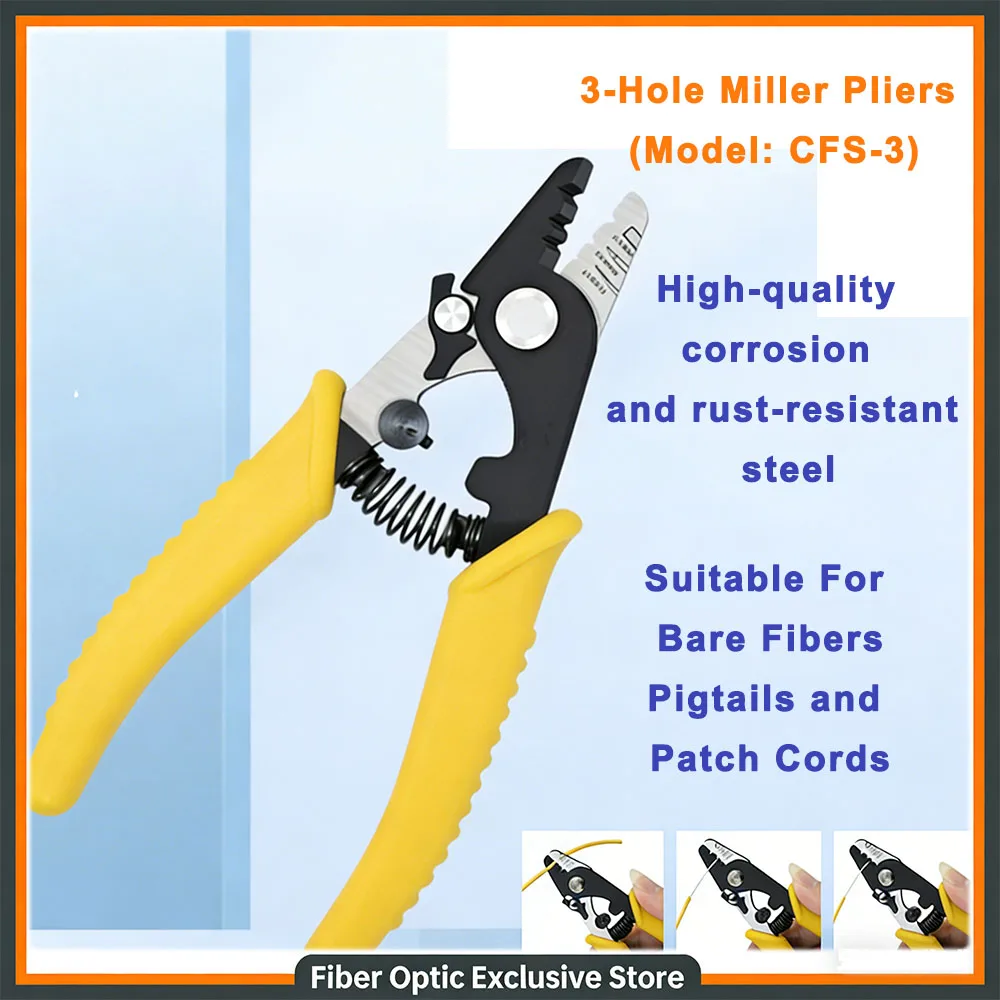 Miller Clamp Fiber Optic Stripping Pliers For Stripping  Fiber Optic Jumper Tail Fiber Bare Fiber Multifunctional Miller Pliers