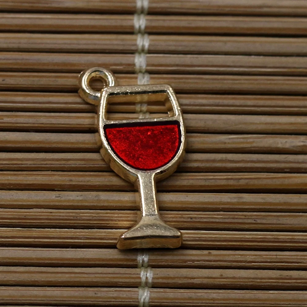 

20Pcs Alloy Red Wine Glass Pendant Charms DIY Jewelry Making Accessories for Necklace Bracelet Earrings Gift Alloy Pendant Charm