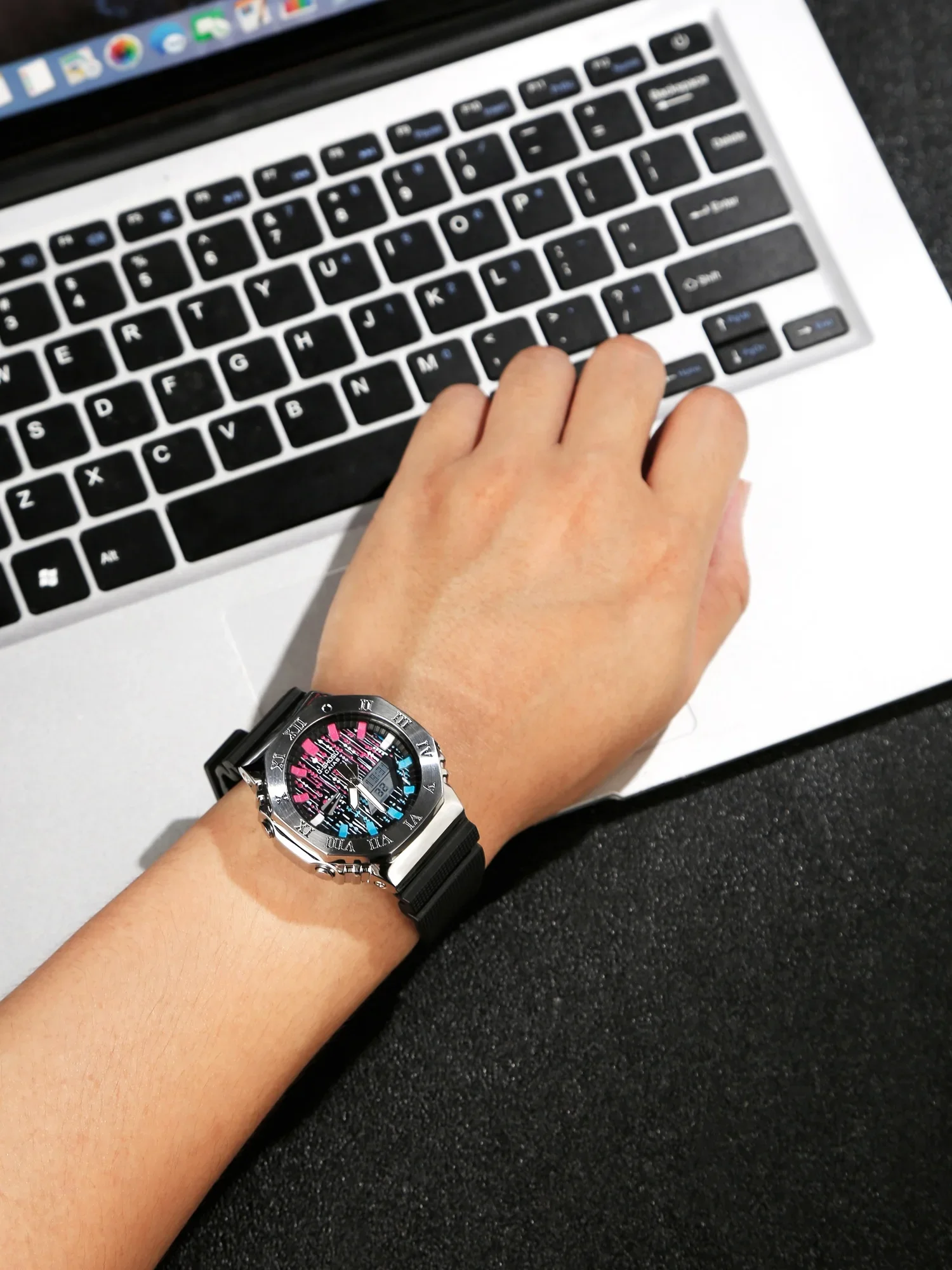 

Sports Digital Electronic Unisex 2100 Watch Full Function LED Dual Display World Time Full Function Oak Series