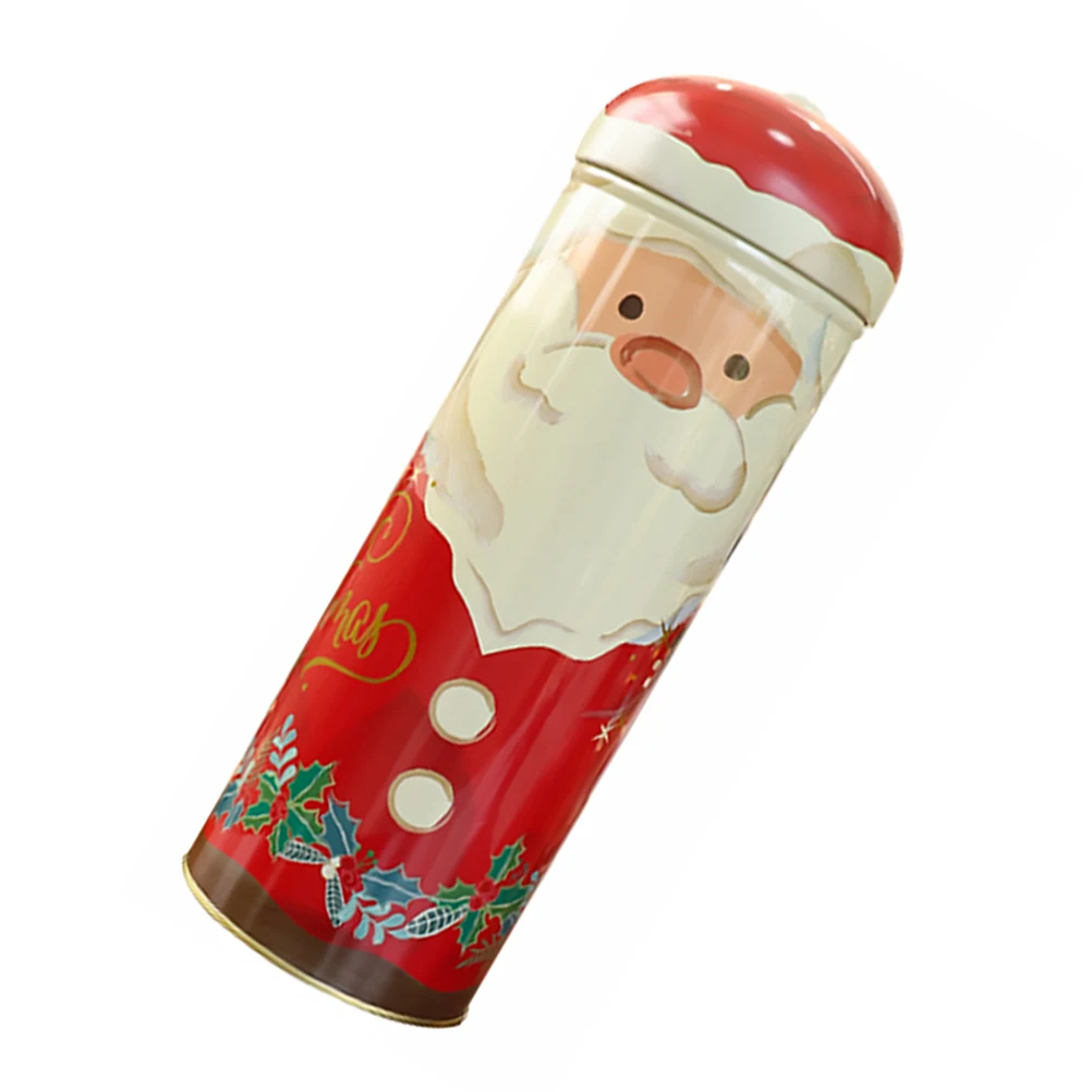 

1pc Tinplate Box Cookie Jar Candy Storage Containers Christmas Party Supplies Lightweight Durable Reusable Practical Delicate