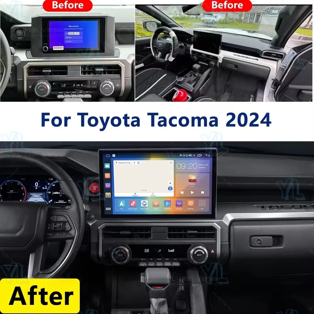 YL 14.6 Inch Android 14.0 Car Tape Recorder Radio For TOYOTA TACOMA 2024 Car GPS Nav Multimedia Head Unit Stereo Radio Upgrade