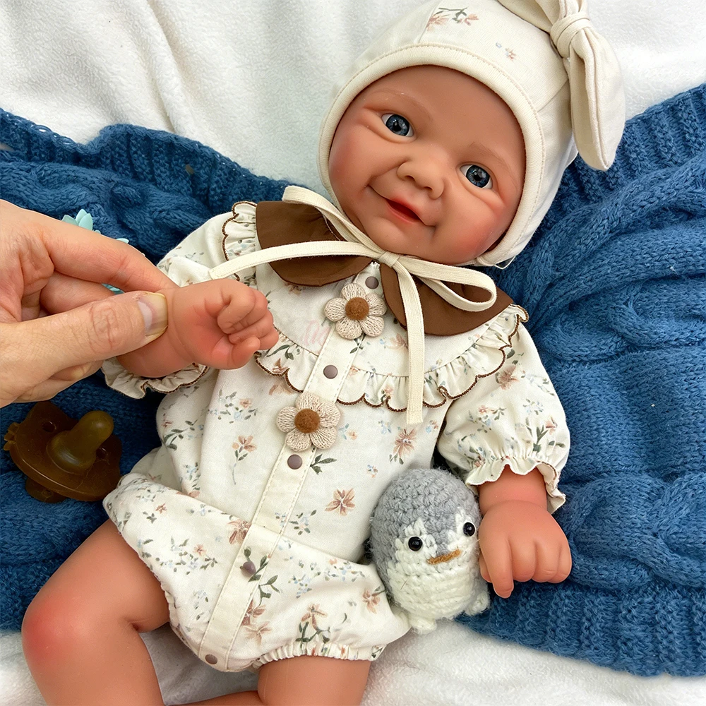 

Реалистичная 17-дюймовая полностью силиконовая кукла-реборн с 3D-рисунком и видимыми венами, высококачественная коллекционная игрушка для любителей кукол-реборн