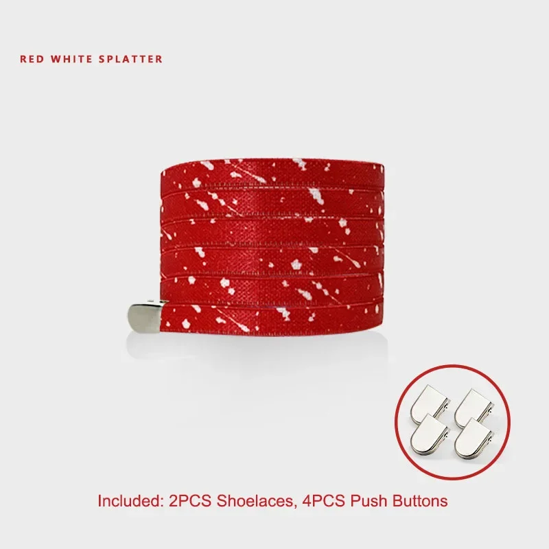 Neue, mit Tintenstrahl-Druck versehene Schnürsenkel, die man nicht binden muss, für Sneaker, flache, elastische Schnürsenkel, ideal zum Wandern, Laufen, für Freizeitaktivitäten im Freien und als Schuhband. – Detail 23