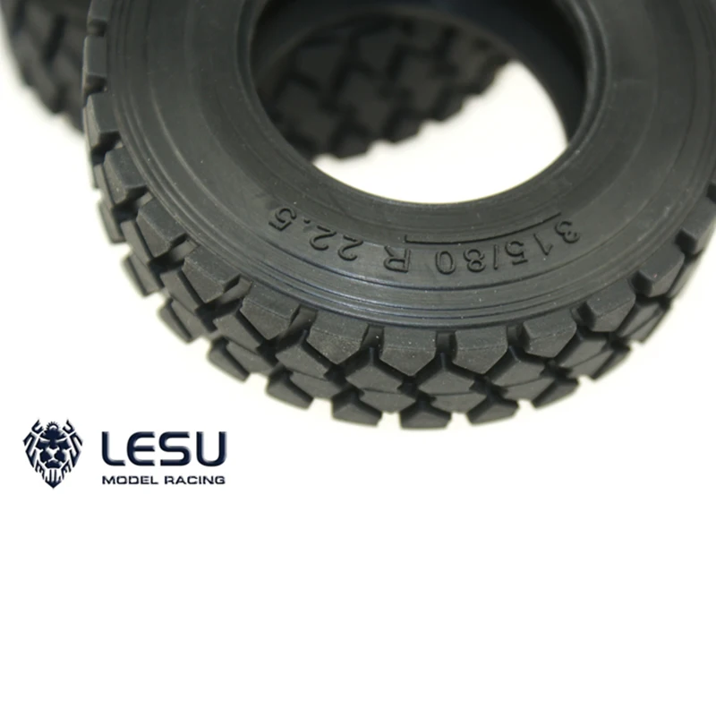 

US Stock Spare Part 1Pair LESU Upgraded Rubber Tires for 1/14 RC Tractor Truck TAMIYA Remote Control DIY Model Wheels Set