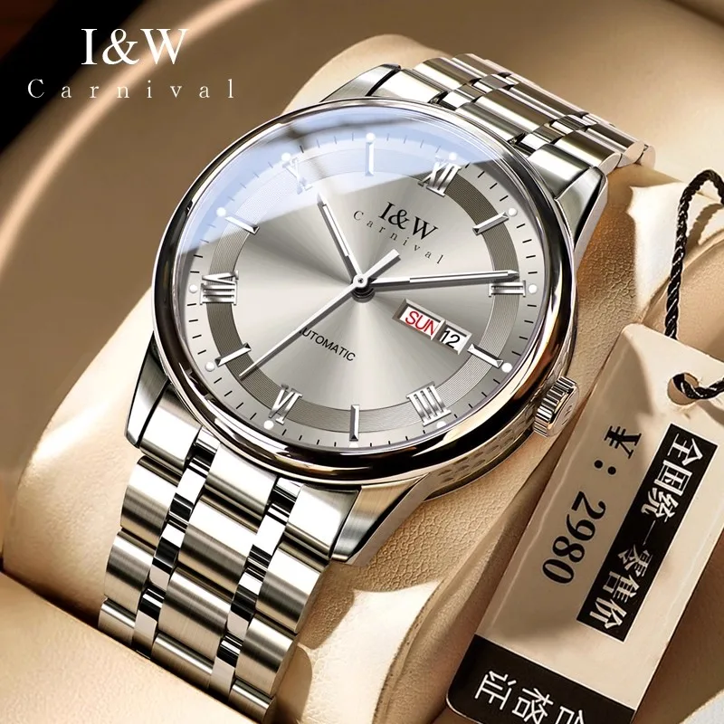 

Montre Homme CARNIVAL механические деловые часы для мужчин брендовые роскошные автоматические наручные часы 50 м водонепроницаемые часы мужские Reloj Hombre