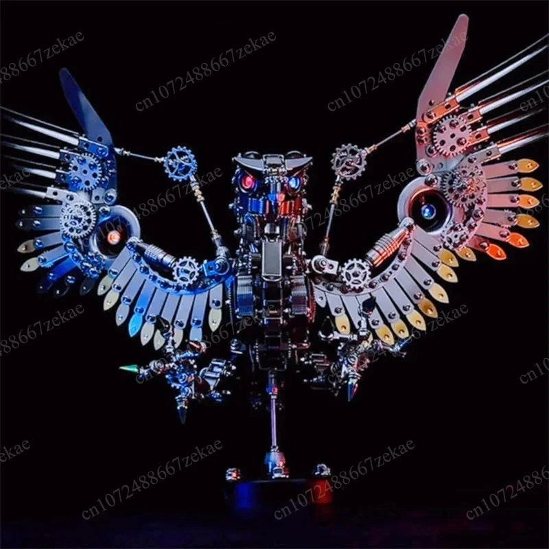 Large Piece Retro Steampunk Gyrfalcon Metal DIY Handmade Craft Assembly Model