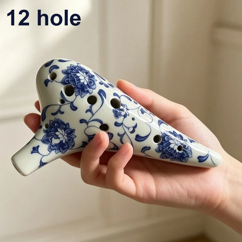 12 Hole Ocarina Professional Ceramic Flute Meditation Sound Healing Ocarinas Xun Beginner Music Lover Playing Musical Instrument