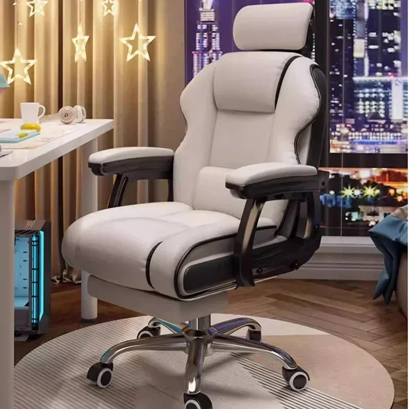 Gaming Office Desk Chair Swivel Comfortable Leather Rolling Luxury Ergonomic Chairs Reading Cadeira Para Computador Furnitures