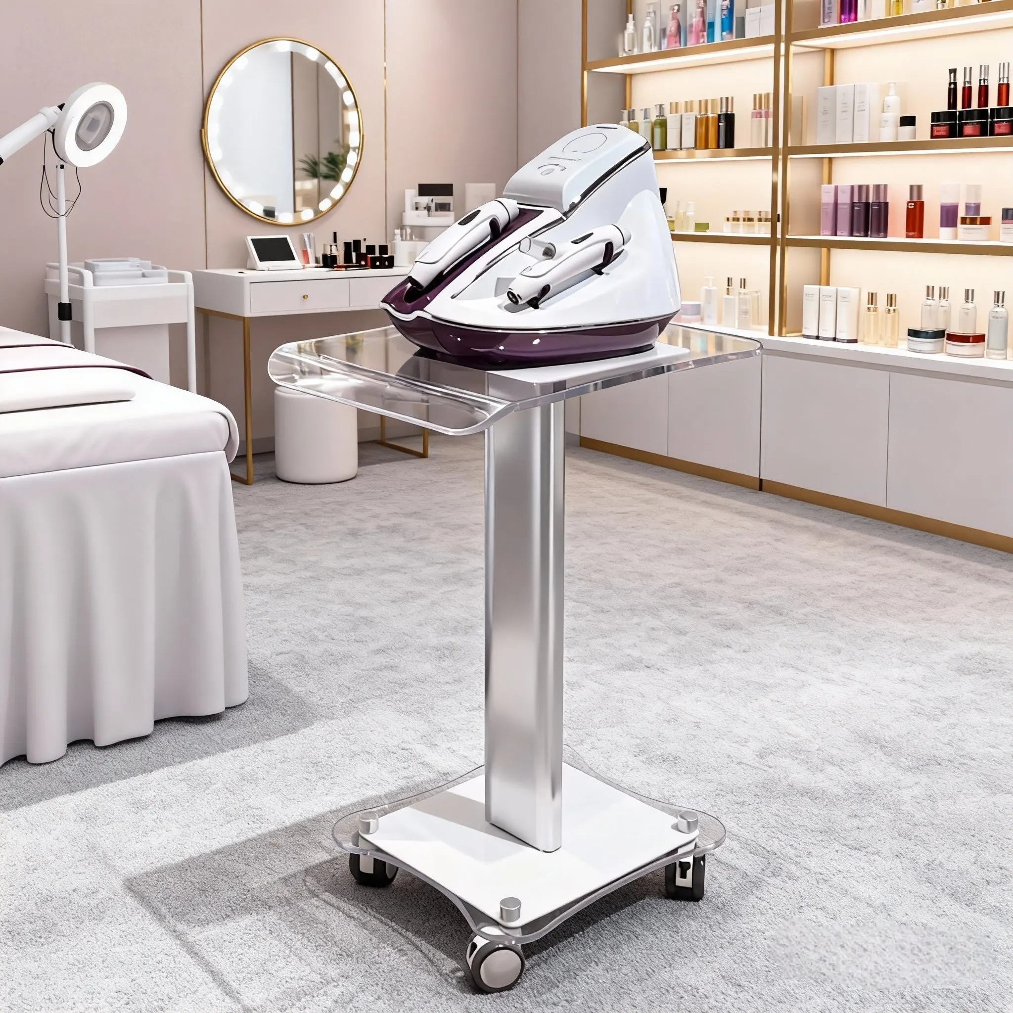 Beauty instrument cart Acrylic cart Shelf Beauty salon trolley
