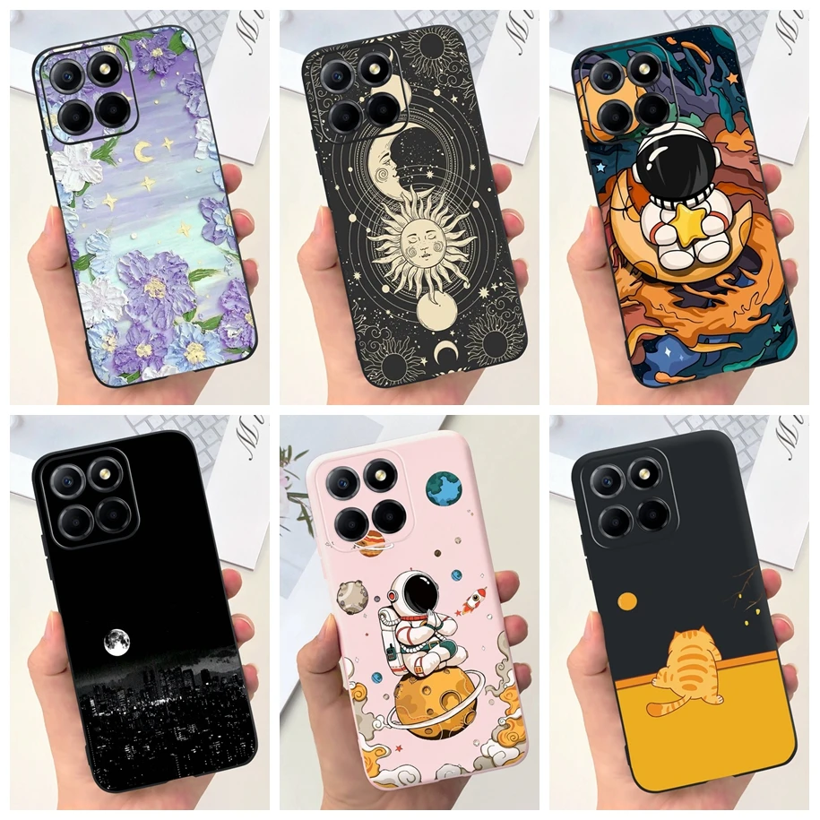 For Honor 70 Lite Case RBN-NX1 Cute Astronaut Soft Silicone Back Cover For Honor X8 5G X6 X6s HonorX8 VNE-N41 TFY-LX1 Bumper New