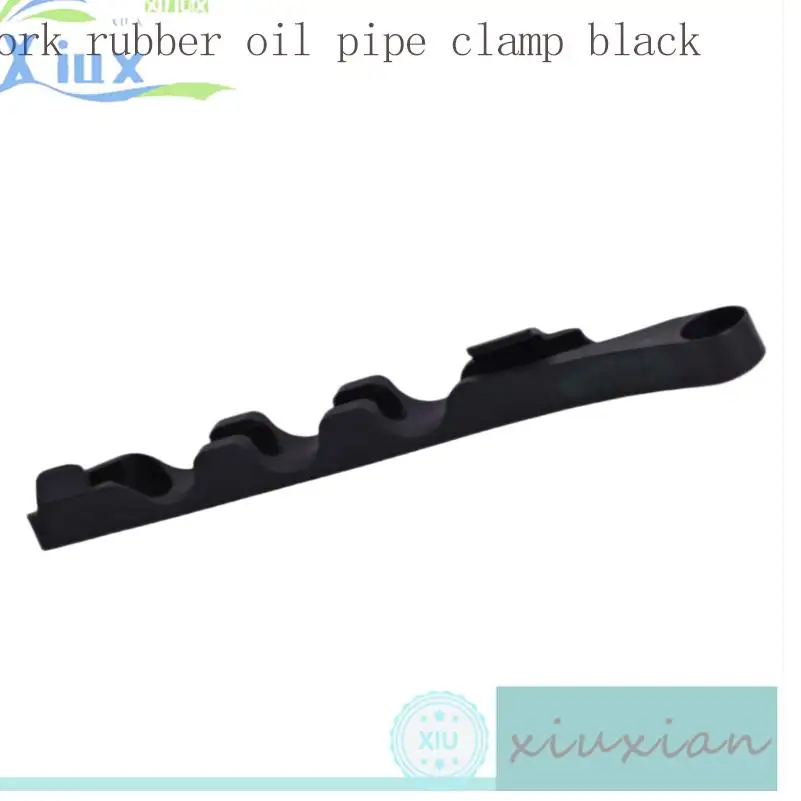 Heavy duty black flat fork oil pipe clamp for off-road motorcycle rear rocker arm pipeline