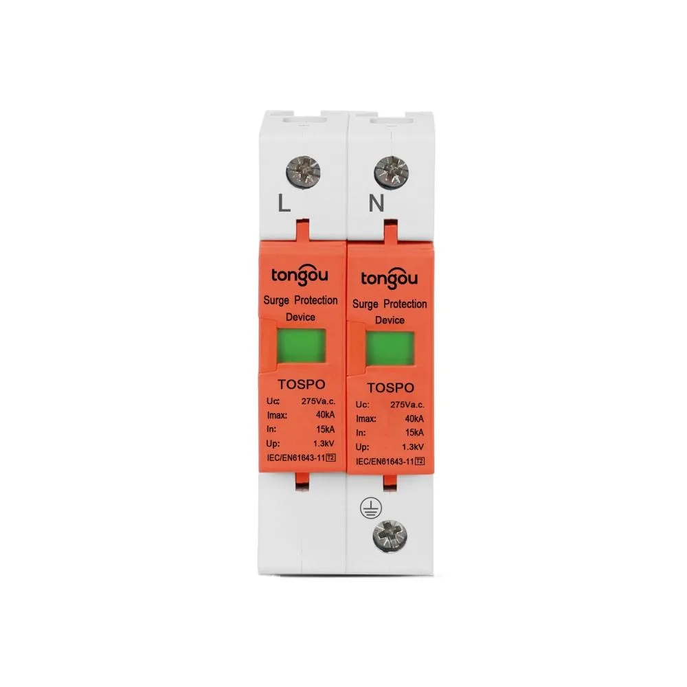 

AC SPD 1P 2P 3P 4P 15KA 40KA 275V House Lightning Surge Protector Protective Solar Power Arrester Protector Device 15KA~40KA