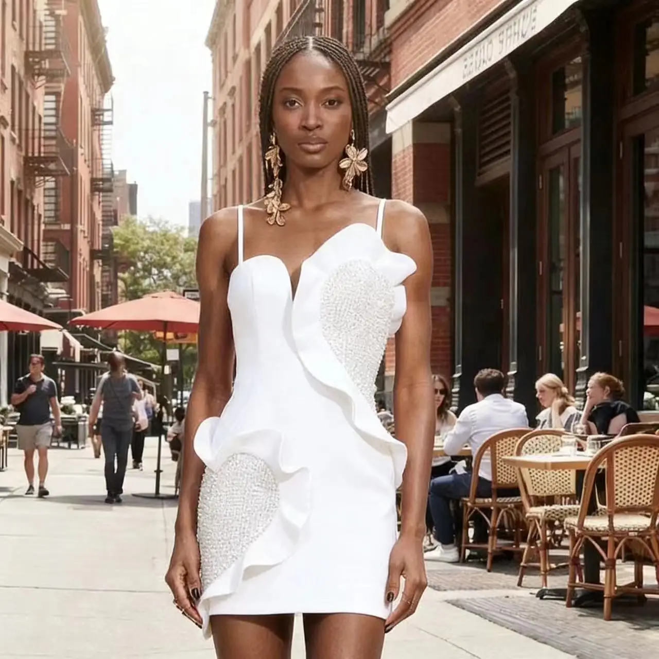 

Сексуальное облегающее мини-платье с глубоким V-образным вырезом, на бретельках, со стразами в форме сердца, для вечеринок и торжественных мероприятий