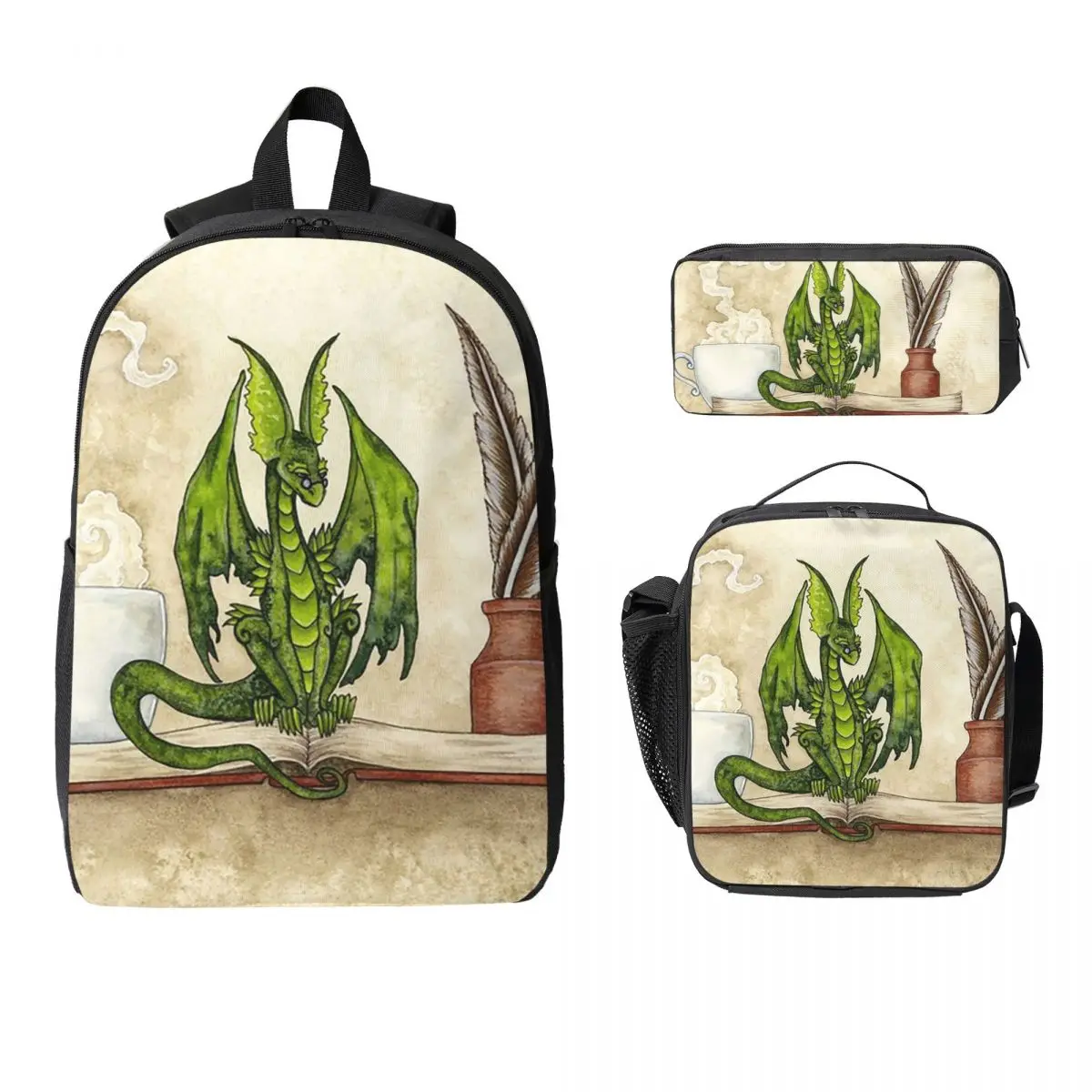 

The Scholar Backpack Boys Girls BookBag School Bag Laptop Shoulder Bags 3ps Insulated Lunch Bag Pencil Case