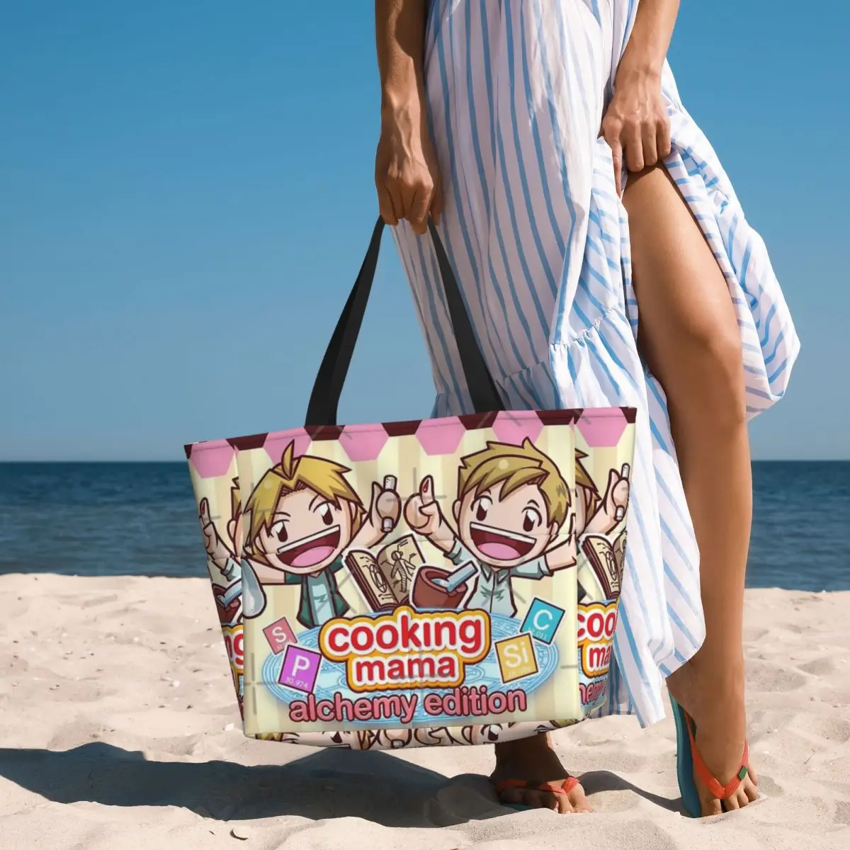 Cooking Mama Alchemy Beach bolsa de viaje, bolsa de mano moderna de gran capacidad, regalo de cumpleaños, patrón multiestilo