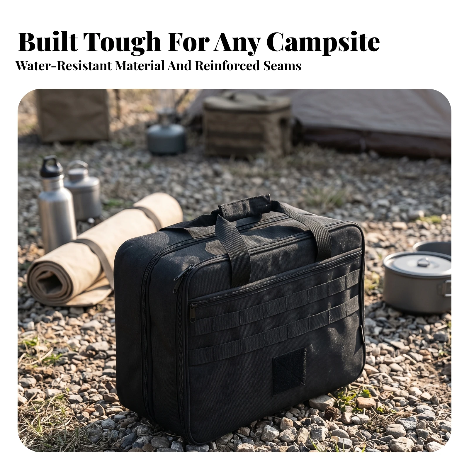 Camping Cookware Organizer Portable Cookware Storage Bag Camping Storage Bag Versatile Easy to Clean for Campers, Campsite