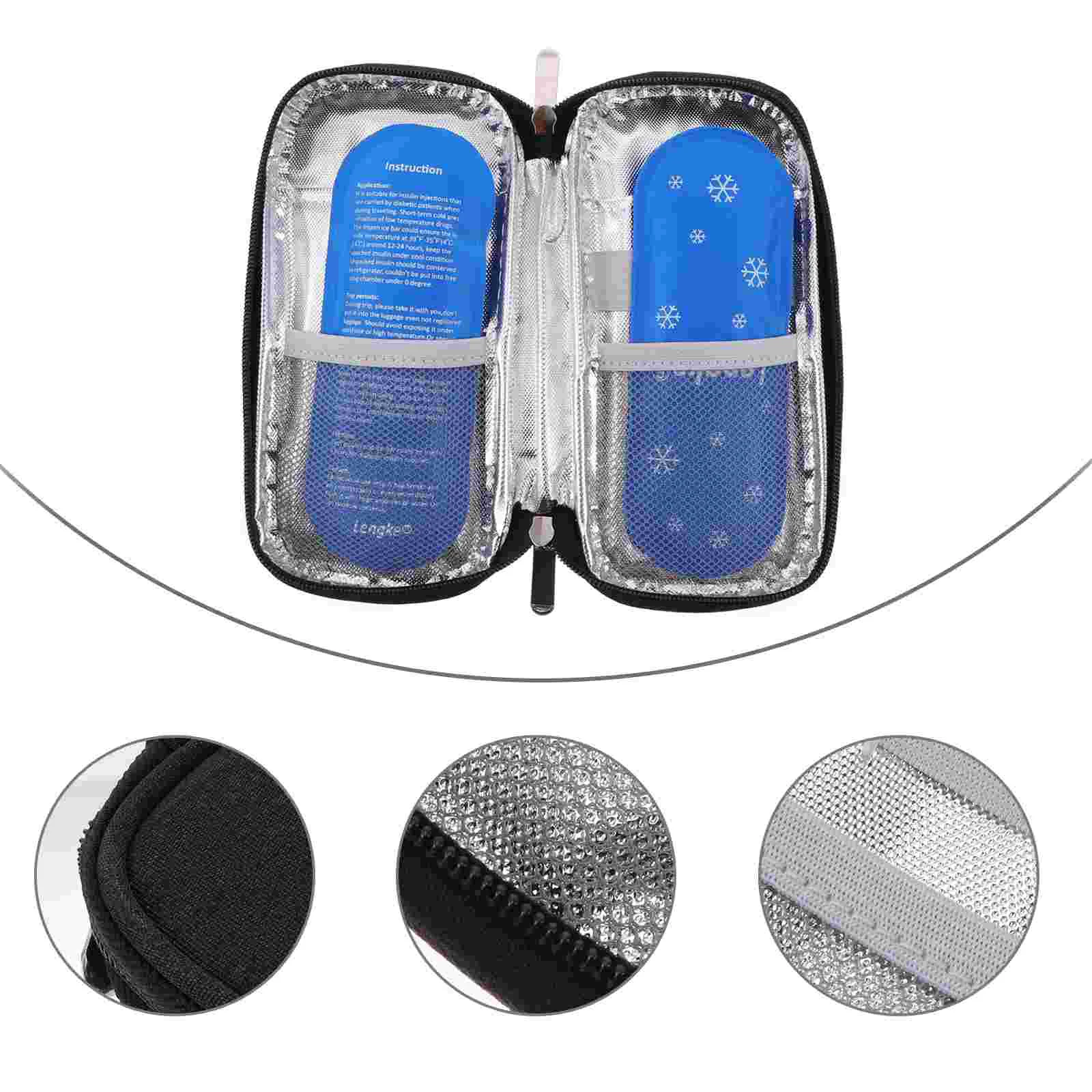 

Insulin Pack Organizer Cooler Pouch Travel Bag for Supplies Case Cooling Medicine Storage