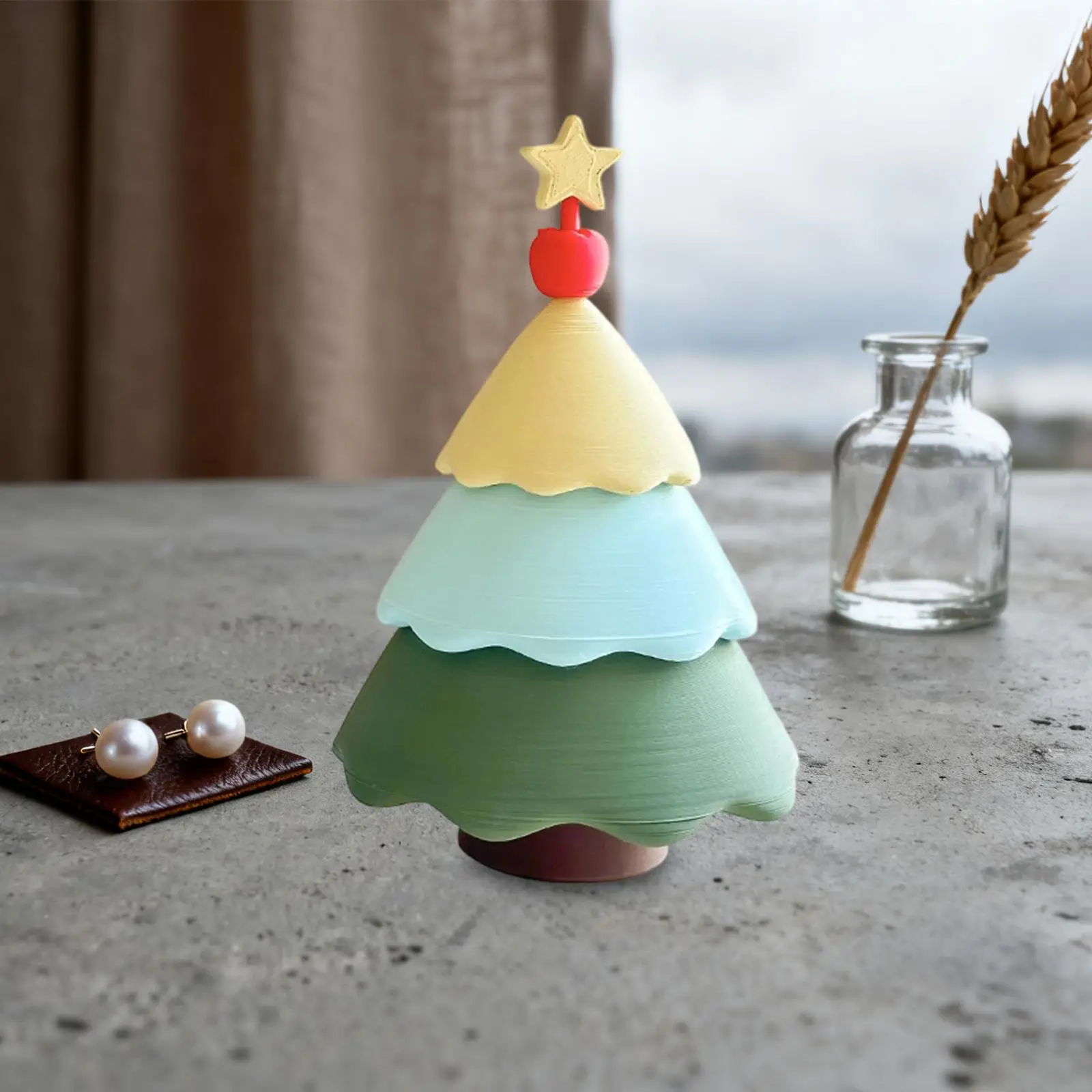 

Christmas Tree Jewelry Box Small Party Favor Keepsake, Holiday Gift, Desktop Ornament, Christmas Decor Jewelry Organizer