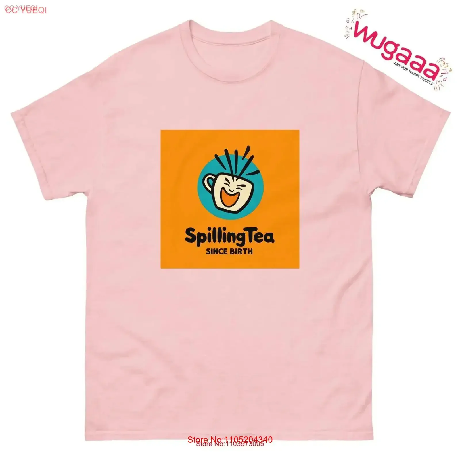 

Spilling Tea Since Birth T Shirt Chatty Coffee Cup Gossip Lover Quirky Conversation Starter Fun Social vintage Washed Versatile