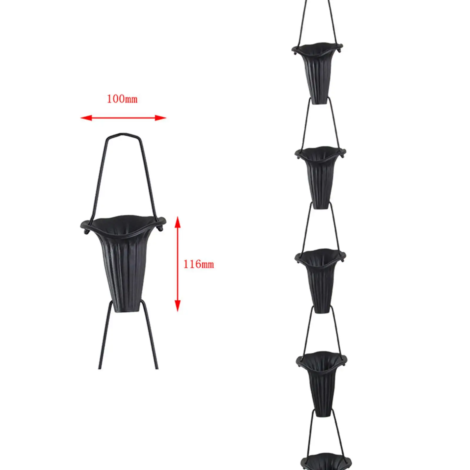 

Декоративная дождевая цепь в форме цветка для улавливания дождевой воды, украшение для двора и дома