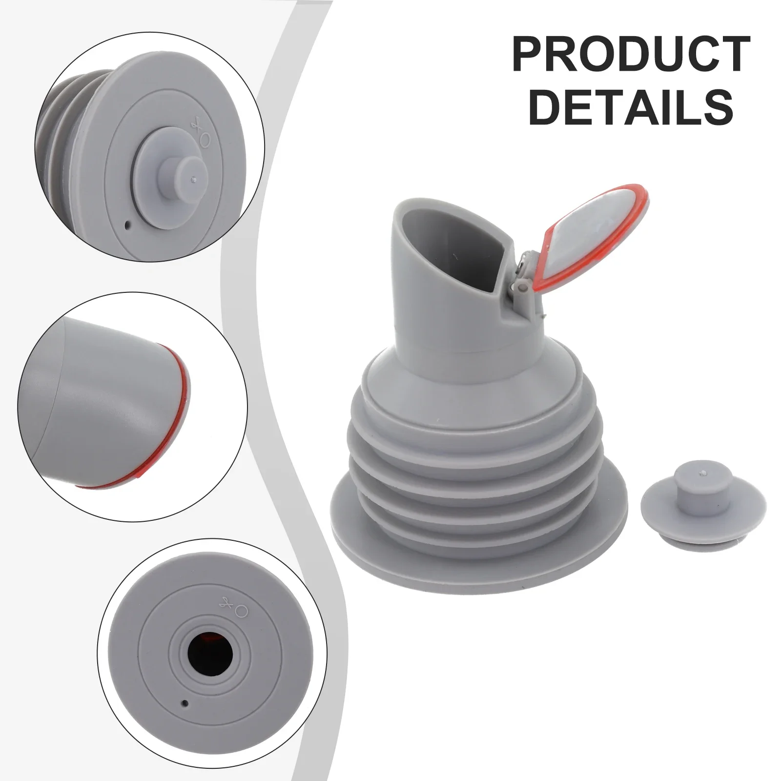 7-Layer Upgraded Silicone Drains Sewer Pipe Sealing Ring Anti-Odor Waterproof Sealing Plug 53x78mm 64x73mm For Wash Basins