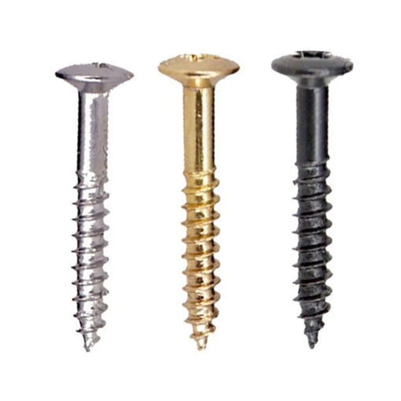 10Pcs Guitar Humbucker Pickup Rings Mounting Screws Replacement Stainless Steel Pickup Frame Surround Screws Enduring