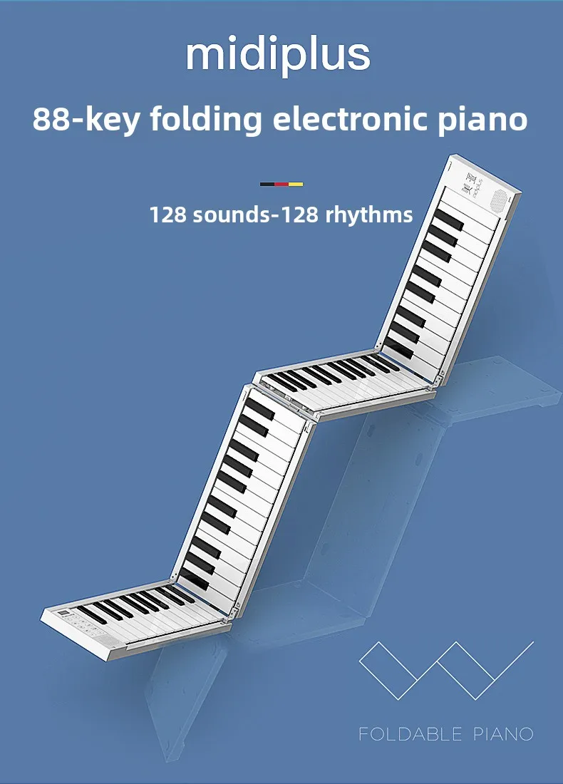 

Meipai Folding Piano Portable Electronic Hand Roll Piano 88 Keys Adult Children Beginner Practice Professional Edition