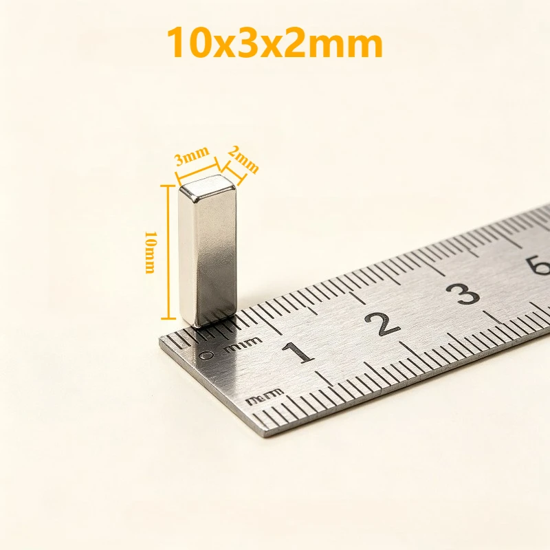 10x3x2mm N35 Rectangular Block Neodymium Magnet 10*3*2 mm Powerful Permanent Rare Earth Magnetic Magnet for DIY Home Crafts