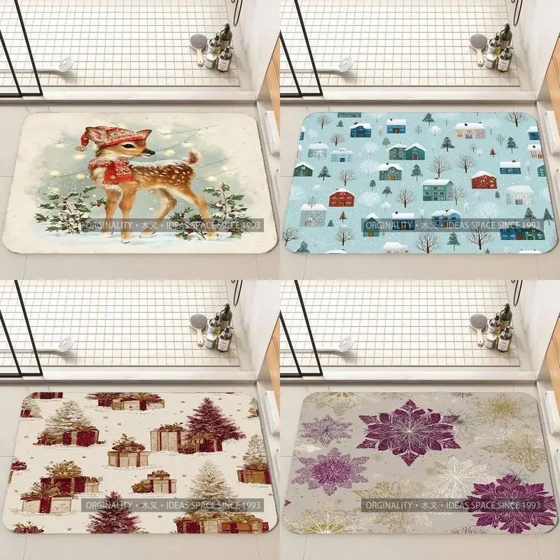 

Милый зимний коврик с узором, украшение для гостиной, домашний диван, нескользящий ковер, кабинет, спальня, татами, детский мягкий напольный коврик