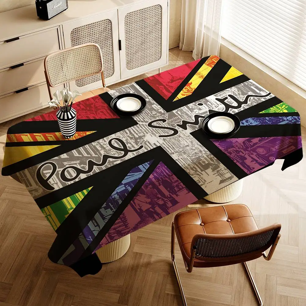 S-Smith Fashion P-Paul Table Cloth Polyester Print Waterproof Oilproof Rectangular Party Table Cover Tablecloth Picnic Mat
