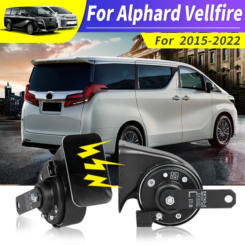 

2015-2021 For Toyota Alphard Vellfire 30 Tweeter Modified Snail Bass Whistle Speaker Waterproof Horn Alarm Accessories