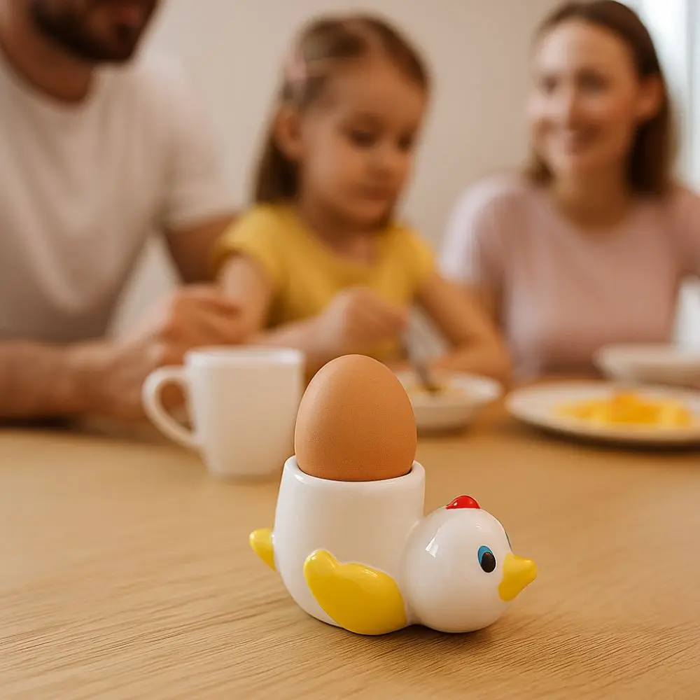 

Creative Ceramic Cartoon Eggs Holder Chicken Shape Eggs Display Rack Chicken Eggs Cup Stable Eggs Stands Gift