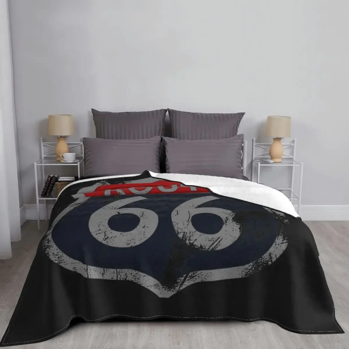 Route 66 Mother Road Mijn versie Dekens Fleece Ultrazachte dekens voor slaapkamer Slaapbank Sprei voor woonkamer/slaapkamer