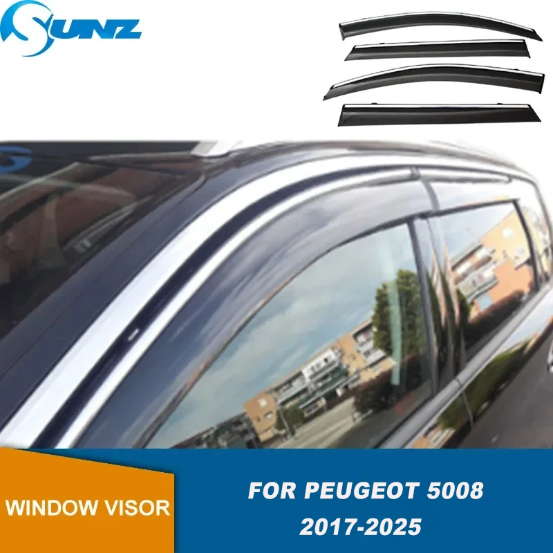 

Side Window Deflector For Peugeot 5008 2017 2018 2019 2020 2021 2022 2023 2024 2025 Car Window Visor Rain Sun Wind Guard