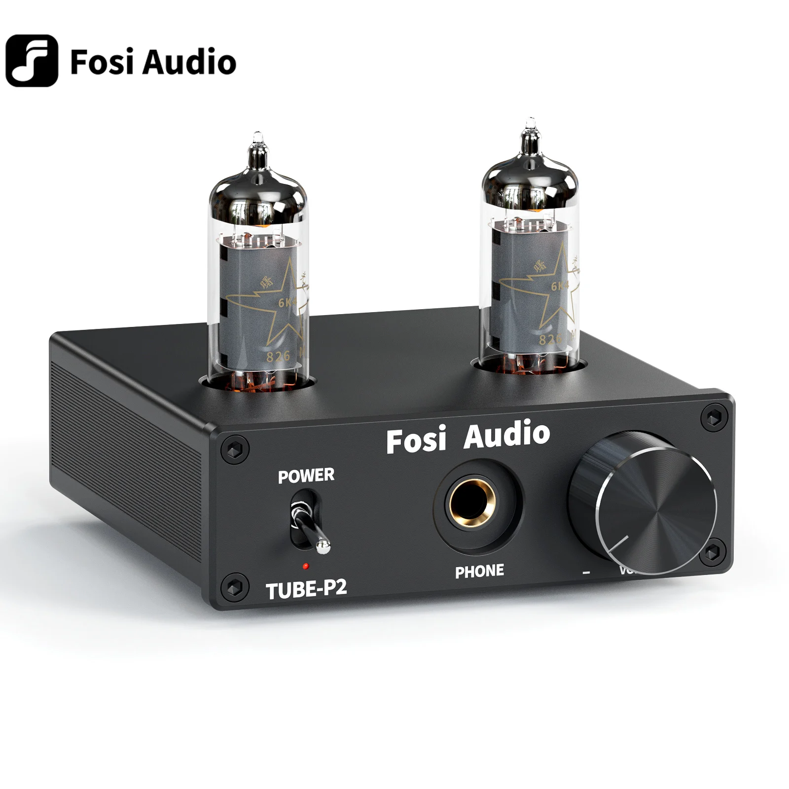 Fosi Audio P2 integrated Portable Headphone Amplifier Vacuum Tube Amp Mini HiFi Stereo Audio with Low Ground Noise for Headphone 